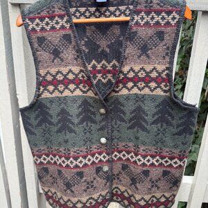 Woolrich Heavy Blanket Vest Womens L